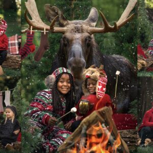 Christmas Campfire & Moose Pkg 1