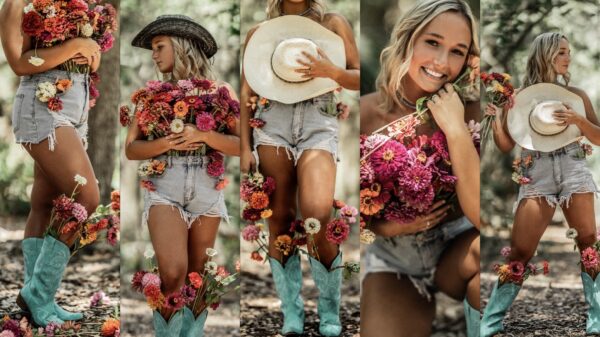 wildflower boudoir photo shoot