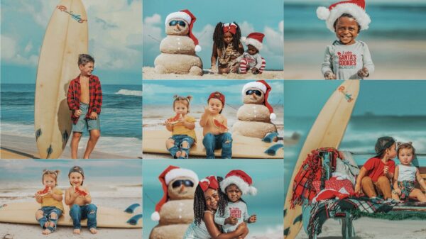 Surf's Up Santa  Pkg 3